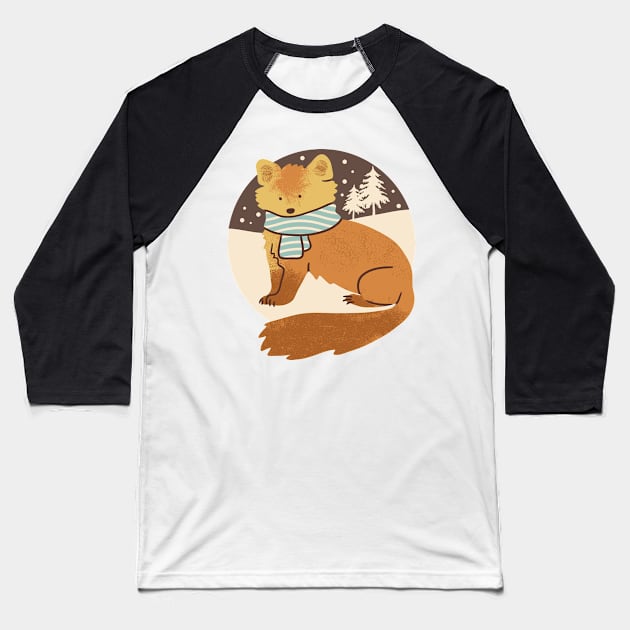 Marten Baseball T-Shirt by Wlaurence